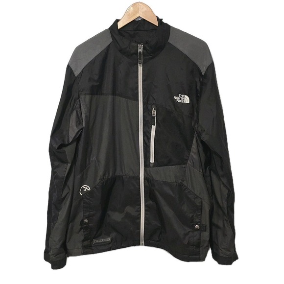 The North Face Steep Tech Jacket Men's XL Black Gray Full Zip Mesh Pocket‎ Flaw - Picture 1 of 11